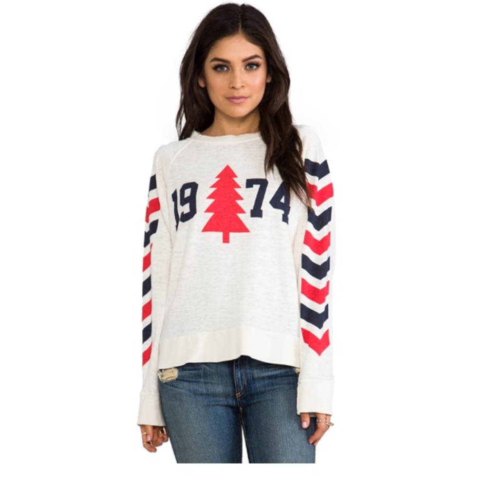 Wildfox 1974 Nantucket Sweashirt in vintage white